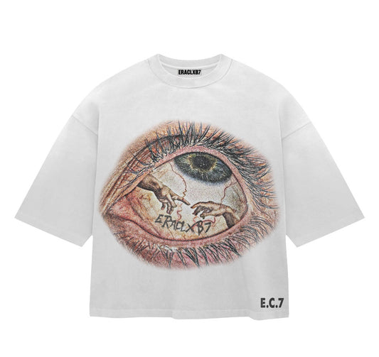 Boxy E.C.7 Eye Graphic Tee White