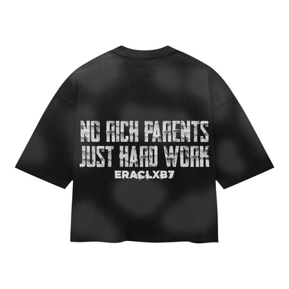 Boxy E.C.7 Eye Graphic Tee Black Acid wash